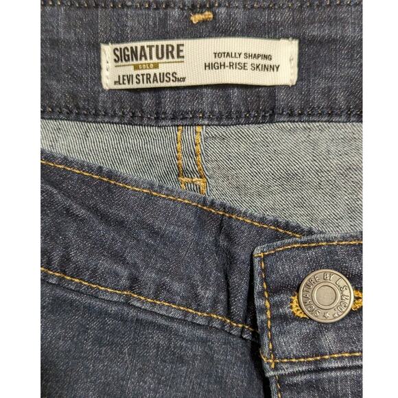 Levi Strauss Signature Gold Jeans Women's W38 x L28 Shaping High Rise Skinny New - Picture 9 of 12